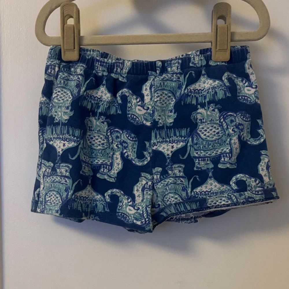 Lilly Pulitzer Mini Donna Elephant Print Kids Set in Blue and White
